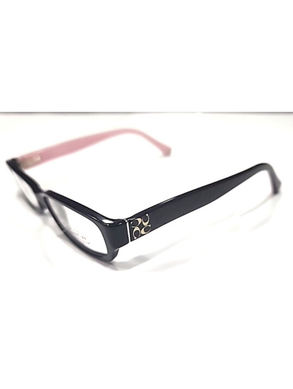 Coach HC6001 Emily 5053 Sm Black Pink Rectangle Eyeglasses Frame 50-15 135